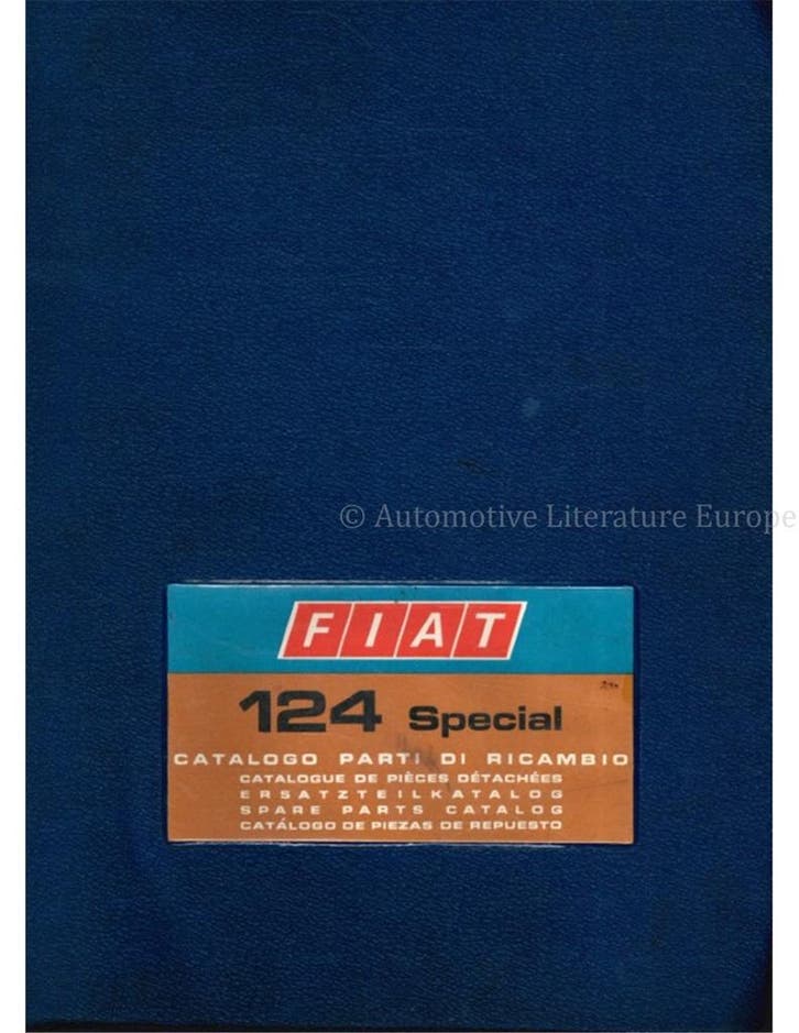1971 FIAT 124 SPECIAL ONDERDELENHANDBOEK, Auto diversen, Handleidingen en Instructieboekjes