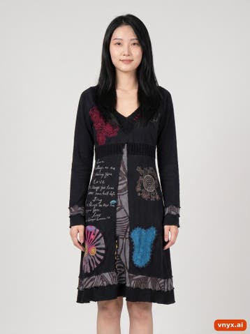 FRIME Casual jurken Dames maat M Zwart Vintage, Ophalen of Verzenden, Nieuw