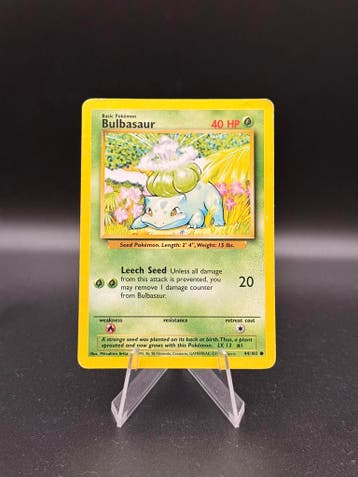 Pokemon Original Base Set Bulbasaur #44/102, Verzenden, Gebruikt, Losse kaart