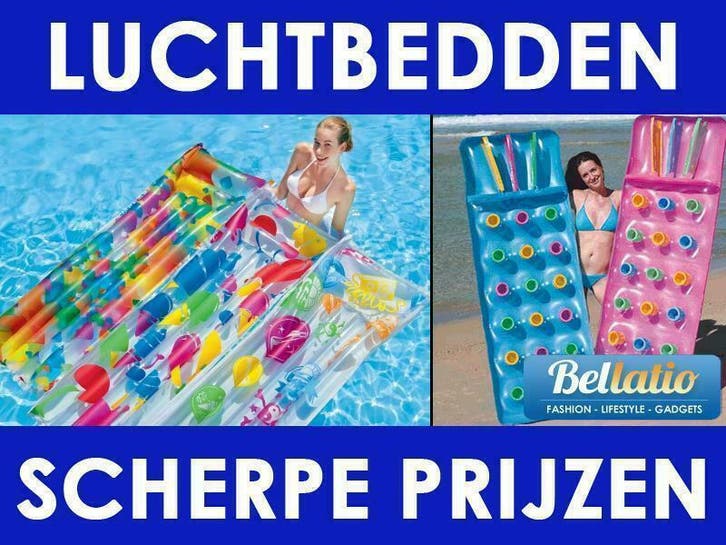 Opblaasbaar strand luchtbed - Drijfbed - Loungebed - Intex, Caravans en Kamperen, Kampeeraccessoires, Nieuw, Ophalen of Verzenden