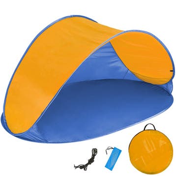 Pop up strandtent Jasmin - blauw / oranje, Verzenden, Nieuw