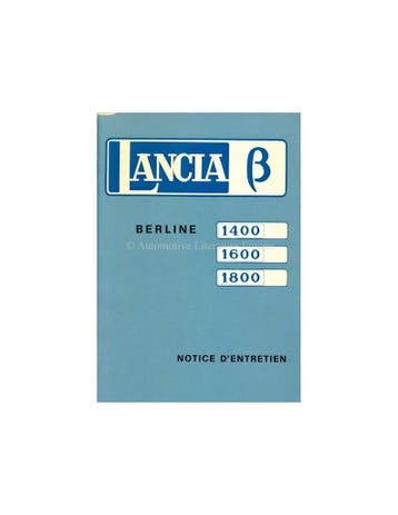 1973 LANCIA BETA BERLINA INSTRUCTIEBOEKJE FRANS