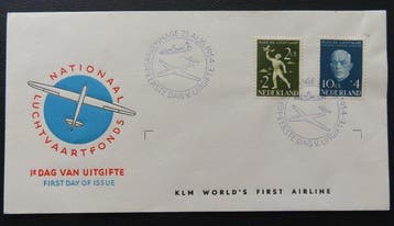 Nederland 1954 - FDC E18 Luchtvaartfonds met Mast 648PM -, Gestempeld