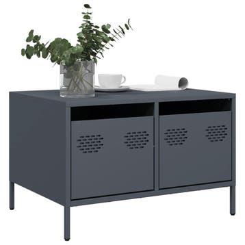 vidaXL Tv-meubel 68x50x43,5 cm koudgewalst staal, Huis en Inrichting, Verzenden, Nieuw, 50 tot 100 cm, Minder dan 100 cm