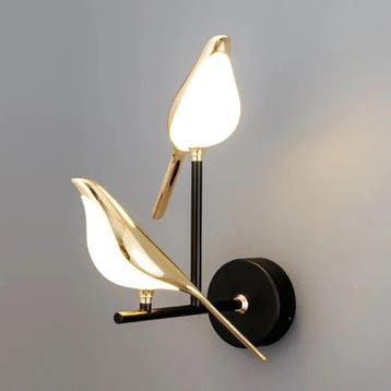 Gouden Vogel Wandlamp LED Creatief Design, Verzenden, Nieuw