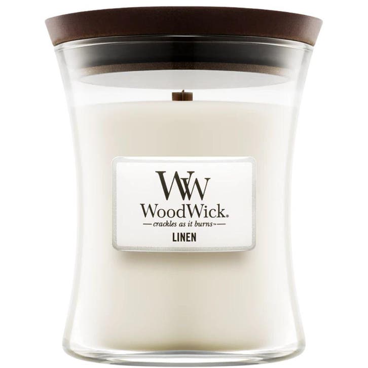 WoodWick Linen Medium Candle - 275gr, Sieraden, Tassen en Uiterlijk, Uiterlijk | Haarverzorging, Overige typen, Nieuw, Ophalen of Verzenden