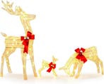 2dekans | COAST 3-delige LED Rendierfamilie – Verlichte, Diversen, Kerst, Ophalen of Verzenden, Zo goed als nieuw
