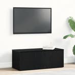 vidaXL TV-kast met lade Zwart Eiken 80x34x30 cm Bewerkt hout, Minder dan 50 cm, Verzenden, Nieuw, Minder dan 100 cm