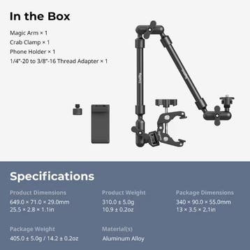 Desktop Magic Arm met Krabklem Camera Smartphone Houder, Verzenden, Nieuw