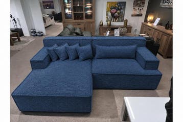 Domburg Loungebank - loungebanken - Blauw, Nieuw, 150 cm of meer, Stof, 250 tot 300 cm