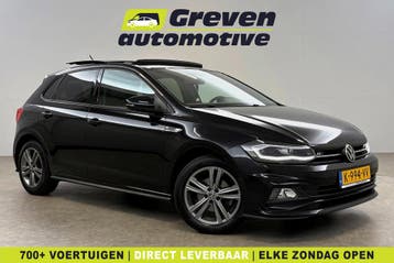 Volkswagen Polo 1.0 TSI R-line | Pano | Camera | Cruise |, Automaat, Euro 6, Adaptieve lichten, Zwart
