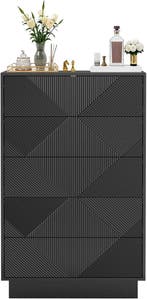 Commode - Dressoir - Ladekast - 60x33,5x94 cm - Zwart - UEV, Verzenden, Zo goed als nieuw