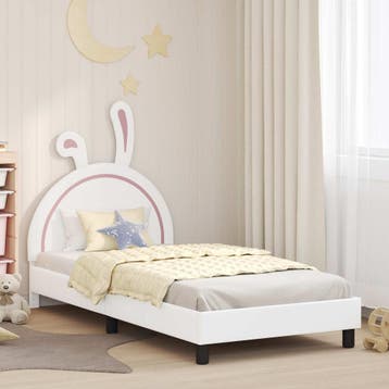 vidaXL Bedframe voor kinderen met hoofdbord Wit 80 x 200 cm, Verzenden, Nieuw, Wit