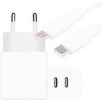 Gecertificeerde Snellader met 2 USB-C Poorten + Samsung, Telecommunicatie, Ophalen of Verzenden, Nieuw