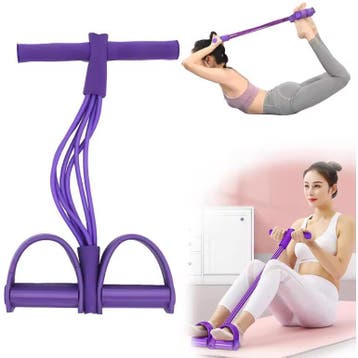 Fitness Weerstandsband met Pedalen 6 Tubes Full Body, Verzenden, Nieuw