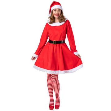 Rood kerst jurkje velour, Verzenden, Nieuw, Feestartikel