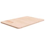 vidaXL Wastafelblad 60x40x1,5 cm onbehandeld massief, Verzenden, Nieuw, Bruin