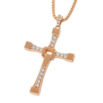 Fako Bijoux - Ketting - Kruis - Kristal - Deluxe -, Sieraden, Tassen en Uiterlijk, Verzenden, Nieuw