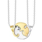 Fako Bijoux - Vriendschapsketting - RVS - Poes/Kat - Yin, Verzenden, Nieuw