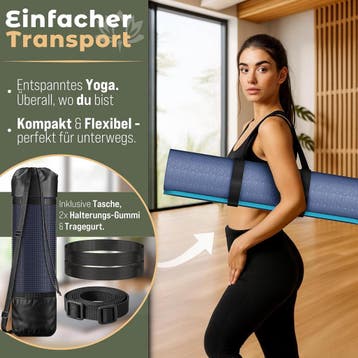 Yogamat - Fitness mat - Sportmat - Yoga mat extra dik - 183x, Verzenden, Zo goed als nieuw
