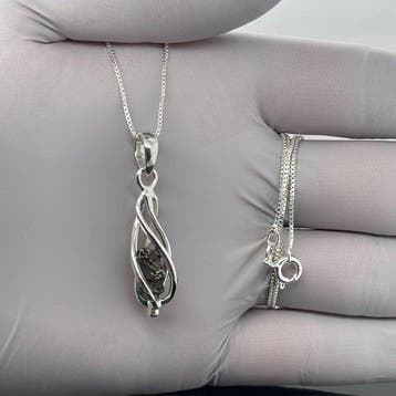 Zilver - Hanger - Natuurlijke meteoriet