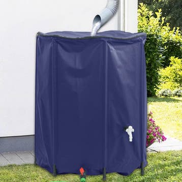 vidaXL Watertank met kraan opvouwbaar 1250 L PVC, Tuin en Terras, Tuinslangen, Verzenden, Nieuw