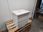 Badmeubel 60 x 46 cm glans wit met keramische wastafel met, Ophalen of Verzenden, Nieuw, Bad