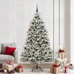 vidaXL Kunstkerstboom met 300 LED Groen en Wit 210 cm PVC en, Verzenden, Nieuw