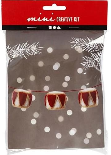 DIYkit Pakket Hobbyset Trommels 33 mm Creme antique Rood, Ophalen of Verzenden, Nieuw