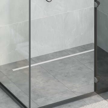 vidaXL 360° Doucheafvoer Met Slank Model zilver 100 cm, Verzenden, Nieuw