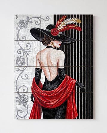 Kleury.art - [XL Ceramic Tiles Composition] The Noir, Antiek en Kunst