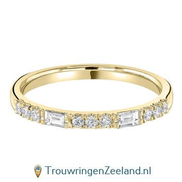 Aanschuifring in 9/18 karaat geelgoud Vlakke-vorm met 11 ..., Sieraden, Tassen en Uiterlijk, Ringen, Verzenden, Nieuw