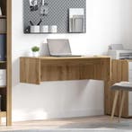 vidaXL Wandbureau Artisan Eiken 100 x 45 x 30 cm Bewerkt, Huis en Inrichting, Bureaus, Verzenden, Nieuw