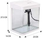 Aquarium Kit - 23x16x27.5 cm - 7L - Wit - Nobleza, Dieren en Toebehoren, Vissen | Aquaria en Toebehoren, Verzenden, Zo goed als nieuw