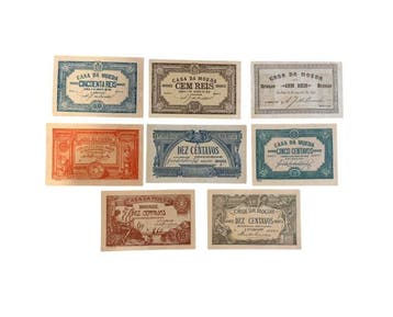 Portugal. - 8 Banknotes - 1891/1918 (Zonder minimumprijs)