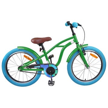 vidaXL Kinderfiets 22 Inch voor 7-12 jaar oud Groen, Verzenden, Nieuw