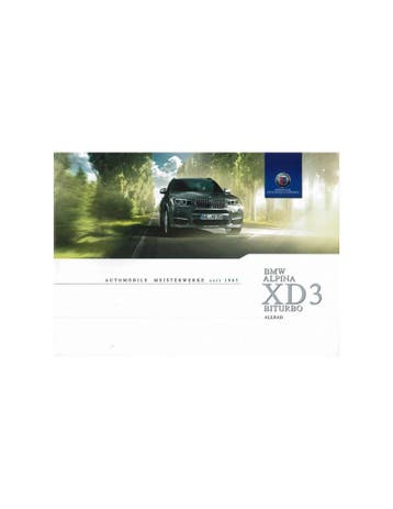 2014 BMW ALPINA XD3 BITURBO ALLRAD BROCHURE DUITS, Nieuw, Author