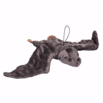 Pluche vliegende vleermuis knuffel - grijs - 36 cm, Verzenden, Nieuw