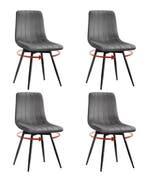 Set van 4 Draaibare Velvet Eetkamerstoelen –360° en Ergonomi, Verzenden, Nieuw