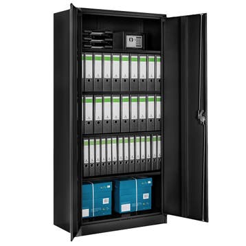 Archiefkast Blain met 5 planken 40x80x180cm - zwart, Verzenden, Nieuw