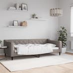vidaXL Slaapbank 90x200 cm stof taupe, Huis en Inrichting, Slaapkamer | Bedden, 90 cm, Eenpersoons, Verzenden, Nieuw