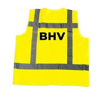RWS veiligheidshesje BHV op rug en borst geel, Verzenden, Nieuw