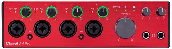 Focusrite Clarett+ 4Pre € 472,- VERHUIZINGS AANBIEDING, Computers en Software, Audio-software, Nieuw, Ophalen of Verzenden