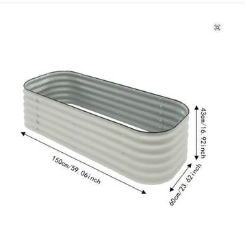 Robuuste Rechthoekige Metalen Tuin Plantenbak 150x60x43cm, Verzenden, Nieuw