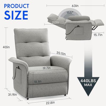 Fauteuil met armleuning - Relaxfauteuil - Relaxstoel - Elekt, Huis en Inrichting, Verzenden, Zo goed als nieuw