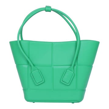 Bottega Veneta Arco Mini Rubber Tote - Groen, Sieraden, Tassen en Uiterlijk, Tassen | Damestassen, Verzenden, Zo goed als nieuw