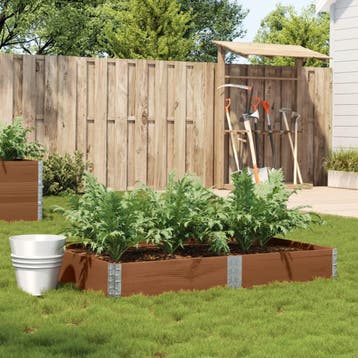 vidaXL Plantenbak 150x100 cm massief grenenhout bruin, Verzenden, Nieuw, Hout