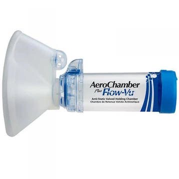 AeroChamber Flow-VU met grootmasker - blauw - volwassenen, Verzenden, Nieuw