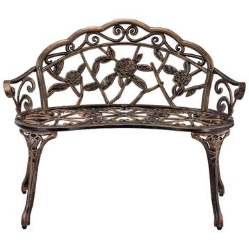 Tuinbank Monfalcone 2-persoonsbank 99x54x78 cm bronskleurig, Verzenden, Nieuw