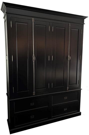 Buffetkast zwart Zeist 180 x 240cm dichte deuren, Ophalen of Verzenden, Nieuw